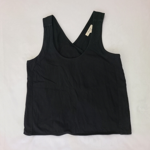 Madewell Cross Back Crop Tank Black XS - Picture 4 of 7